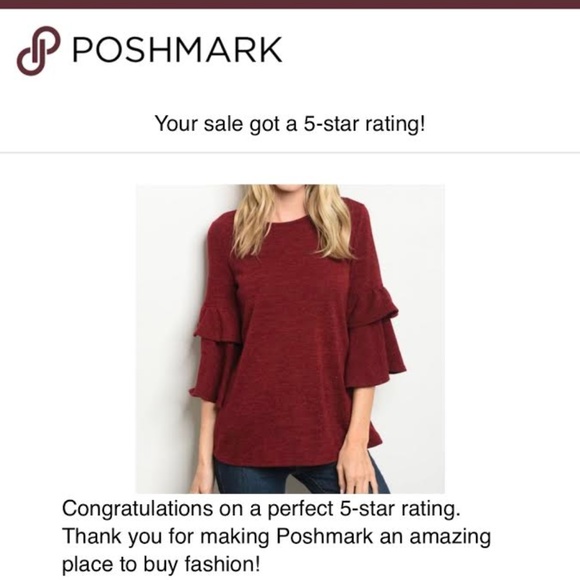 SALE! ruffled sleeve scoop neck knit tunic top. - Picture 5 of 5